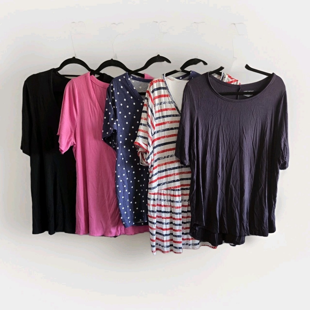 Lane Bryant Women's Basic T-Shirt Size 18/20 Short Sleeve 5 Pack